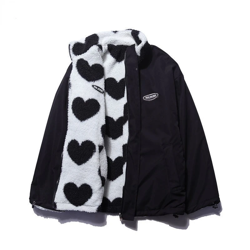 Danelle | Reversible Heart Fleece Jacket