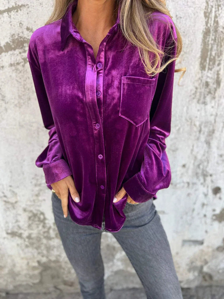 Florine | Loose Velvet Blouse