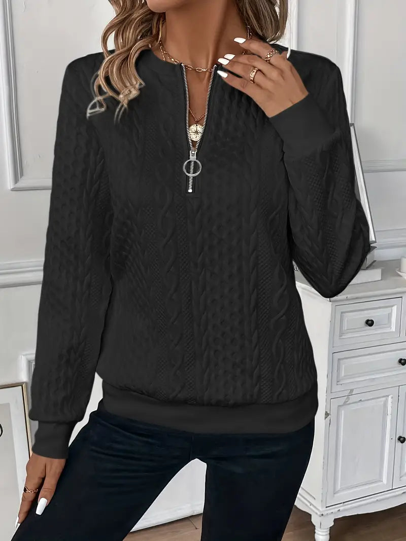 Nadia | Quarter Zip Sweater