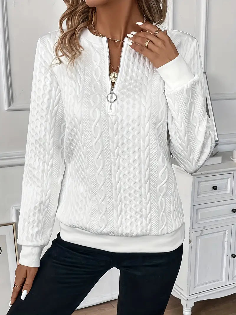 Nadia | Quarter Zip Sweater