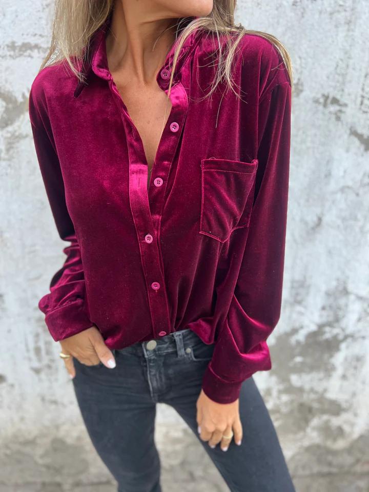 Florine | Loose Velvet Blouse